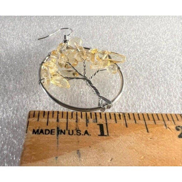 Gemstone Tree of Life Earrings -Multiple Stones Available - Your Choice - Picture 7 of 7